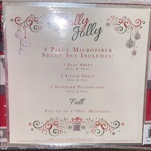 Holly jolly 4 piece microfiber sheets